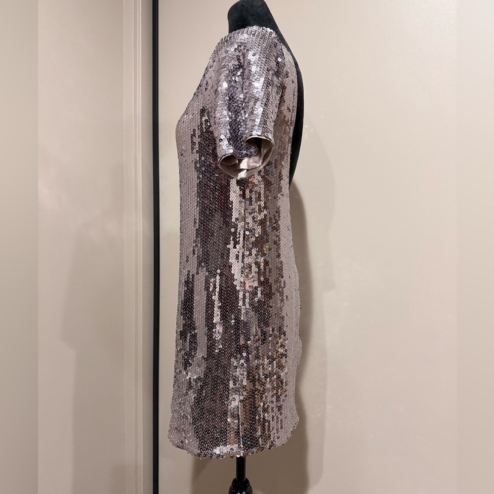 Abercrombie & Fitch Silver Sequin Mini Dress - Picture 5 of 5
